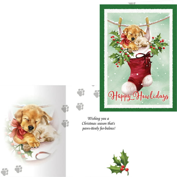Cozy Cottage Christmas Card Set of 20 